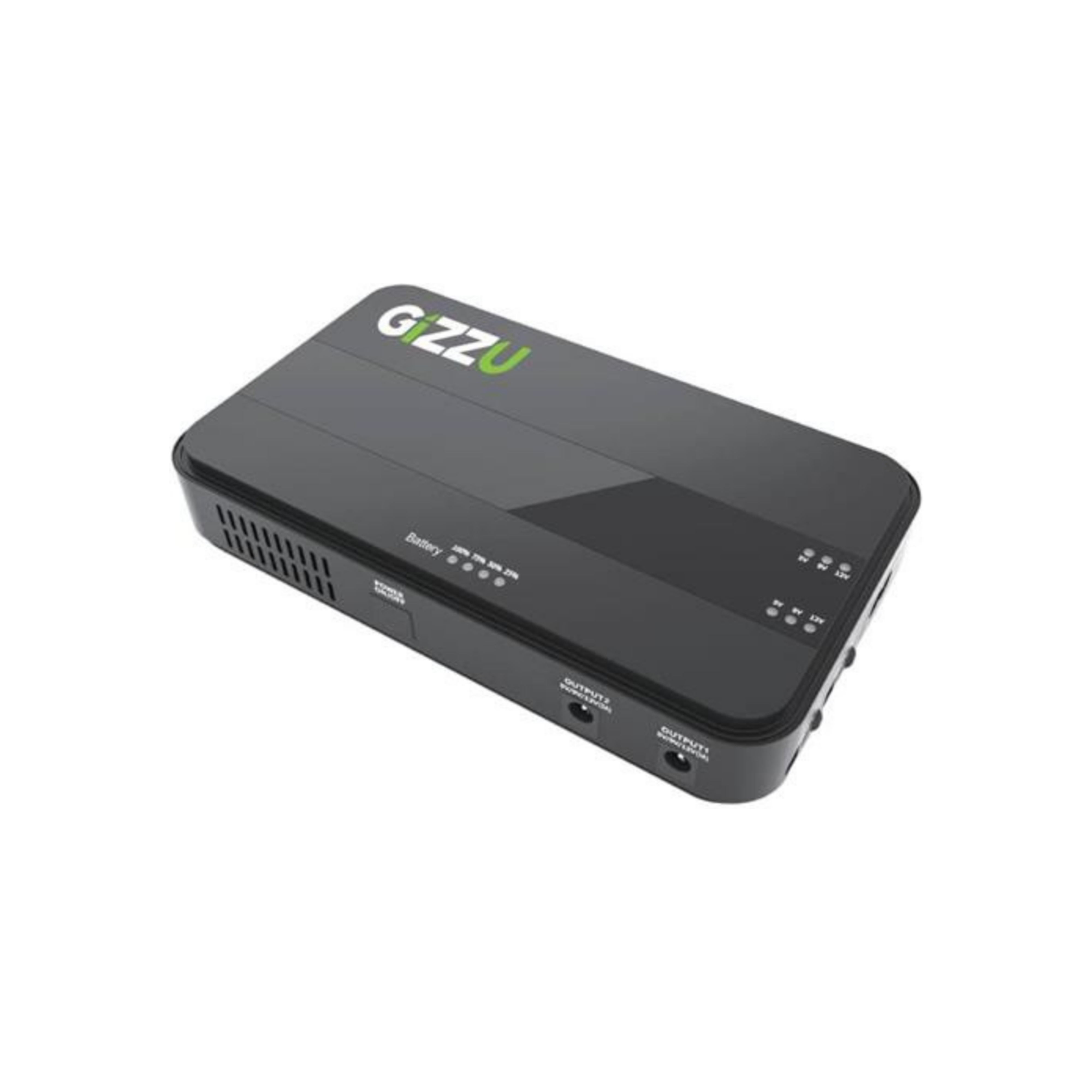 GIZZU 36W 32Wh 8800mAh Mini Dual DC UPS Lithium - Black